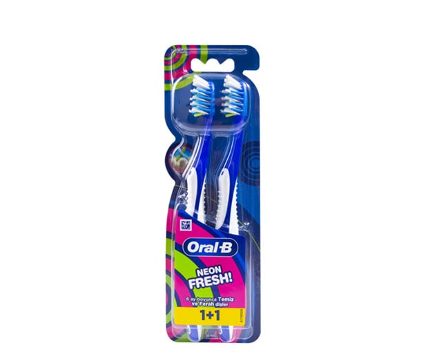 ORAL-B კბილის ჯაგრისი NEONFRESH 1+1